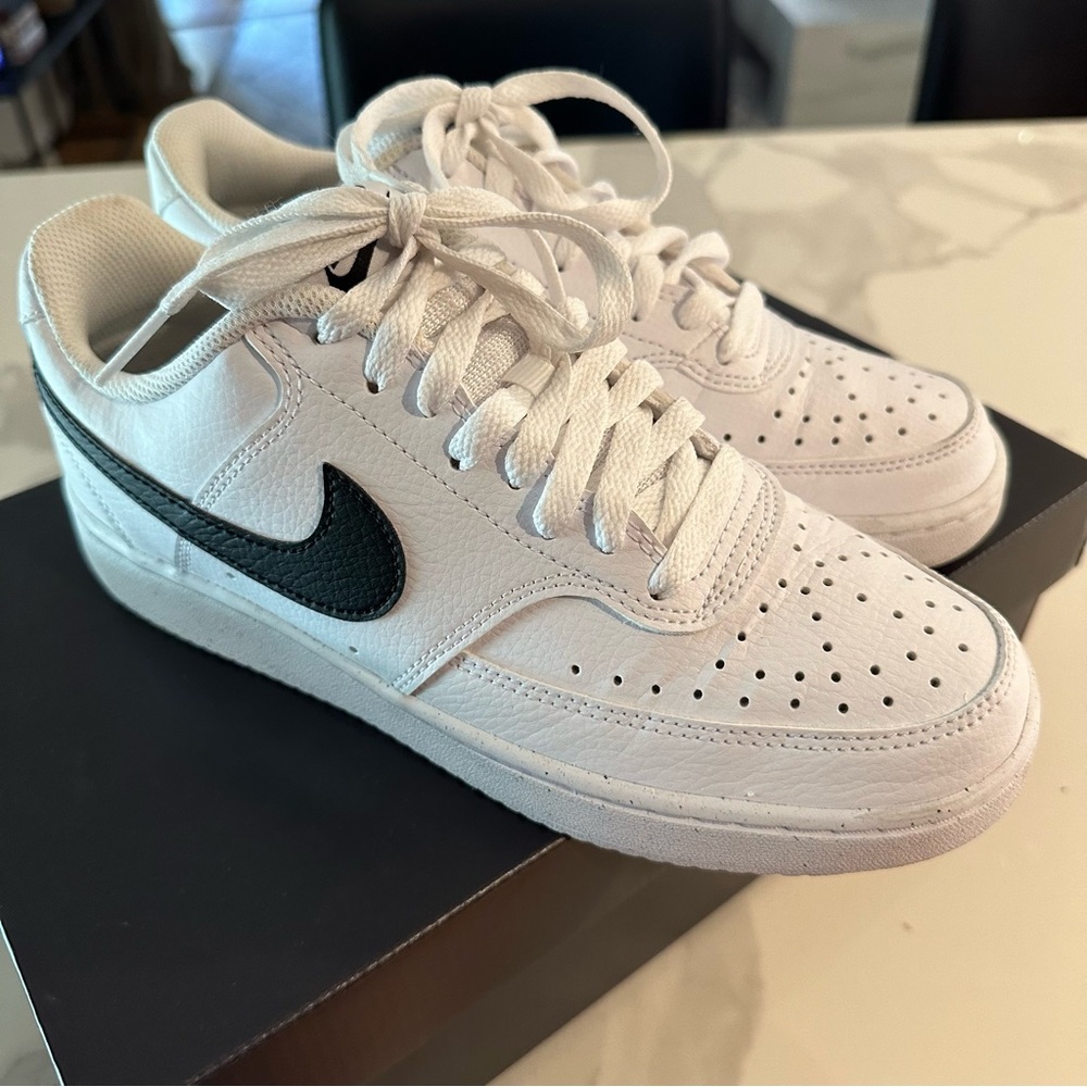 Nike Court Vision Low Next Nature - White/Black - Picture 4 of 8